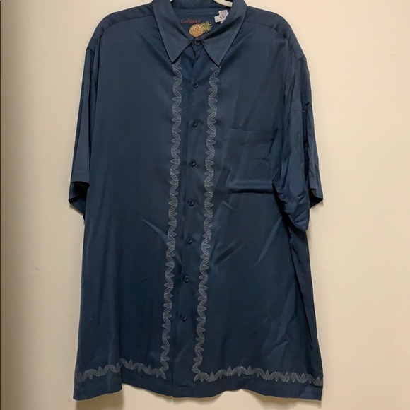 Men’s Caribbean Silk Hawaiian Button Front Shirt - Picture 6 of 8